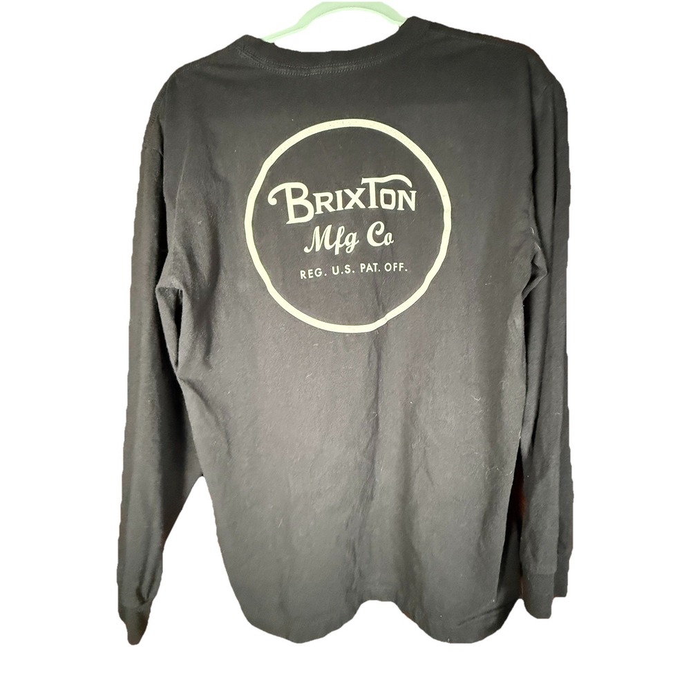 Brixton Manufacturing Long Sleeve Tshirt‎ Black Size M Unisex - Picture 4 of 5
